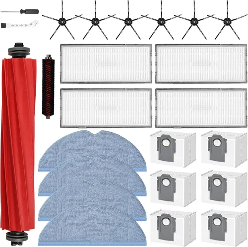 Miniatura 18 de Juego de 8 almohadillas de limpieza para aspiradora robot Roborock QV 35A/Saros 10R/Q Revo/Qrevo S/Qrevo Pro/Qrevo Plus/Qrevo Master/Qrevo