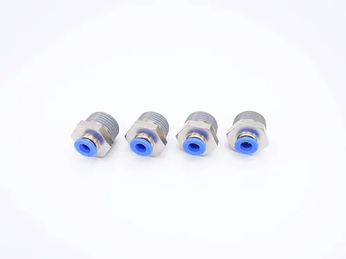 Miniatura 33 de Accesorio de conexión de empuje 5/32" Tubo OD x 10-32 UNF rosca macho, Conectores neumáticos de aire y agua de empuje rápido rectos para macho