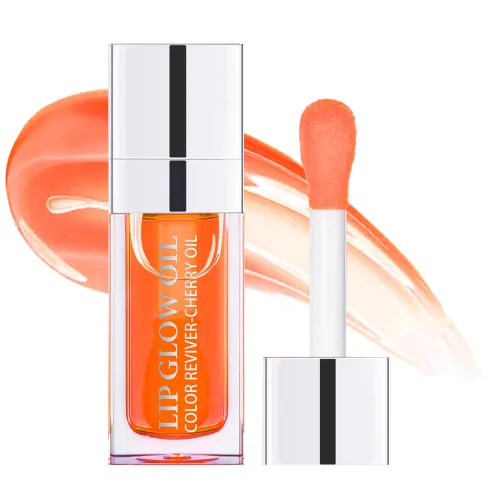 Miniatura 10 de Aceite de brillo labial hidratante Fovcos, aceite de brillo labial hidratante, brillo labial voluminizador, brillo labial transparente, aceite