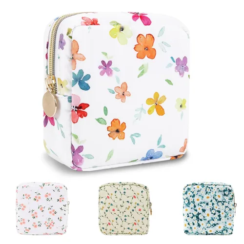 Miniatura 96 de Estuche pequeño para lápices y maquillaje para bolso, lindo estuche de lápices, bolsa de pinceles de maquillaje de nylon con cremallera, estuche