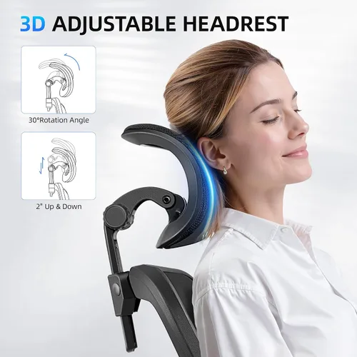 Miniatura 10 de FelixKing Silla de Oficina, Silla de Escritorio con Soporte Lumbar Ajustable, Silla de Computadora Ergonómica con Respaldo Alto y Respaldo