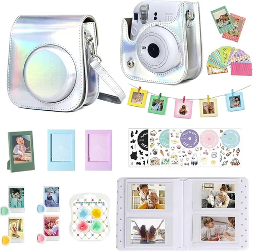 Miniatura 11 de Kit de accesorios para funda Fujifilm Instax Mini 12 para cámara instantánea + álbum para mini película de 3 pulgadas + filtros de color + álbum