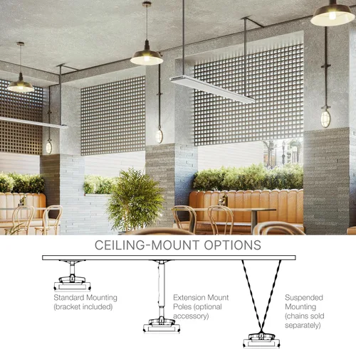 Miniatura 4 de Dimplex DLW Series - Calentador eléctrico para patio, resistente a la intemperie, negro, 1500 W, calentador radiante prémium para uso en interiores