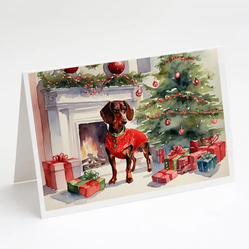 Miniatura 19 de Caroline's Treasures DAC2753GCA7P Paquete de 8 tarjetas de felicitación navideña acogedora de Husky siberiano Tarjetas en blanco con sobres