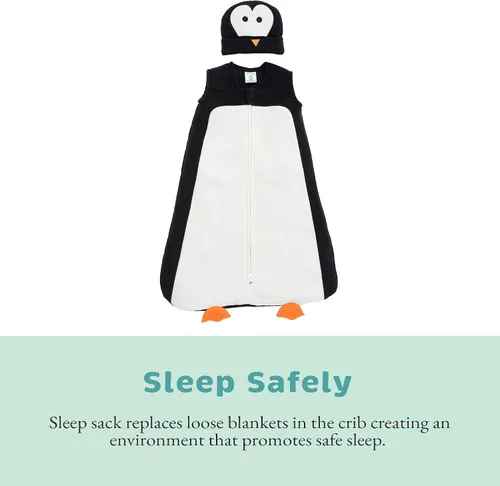 Miniatura 2 de Cuddle Club Saco de dormir de forro polar para bebé, manta para bebé, saco de dormir y sombrero para recién nacido