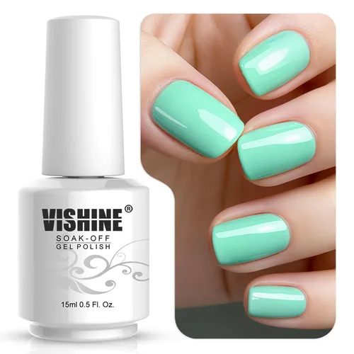 Miniatura 36 de Vishine 15ml de esmalte de uñas en gel blanco lechoso transparente, color desnudo, con acabado de gel de cristal, para quitar con lámpara UV o LED