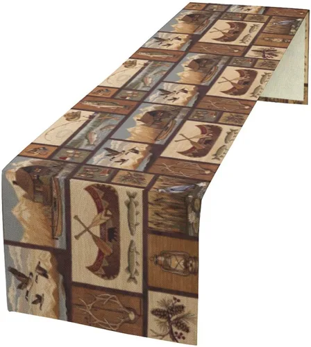 Miniatura 34 de Camino de mesa con estampado de vaca, camino de mesa estilo occidental con estampado de cuero de vaca en blanco y negro, decoración de mesa