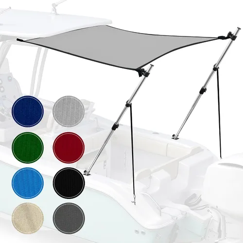 Miniatura 13 de Extensión universal de sombra en T para toldos Bimini para barcos, toldo de barco, postes telescópicos ajustables, acero inoxidable, cubierta