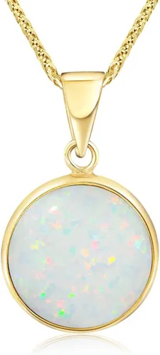Collar de Piedras Preciosas de Oro de 14K para Mujer - Collares de Oro Sólido - Collar con Colgante de Oro - Collar Llamativo de Oro para Mujer -