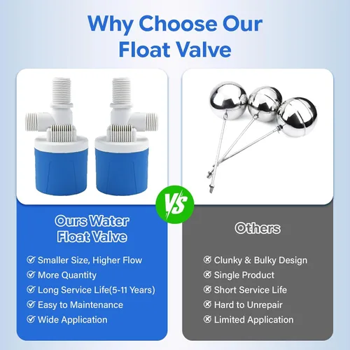 Miniatura 3 de 2 Válvulas de flotador de pulso de agua de entrada superior de 1/2 pulgada, sistema de control automático de agua Aquapulse, mini válvulas