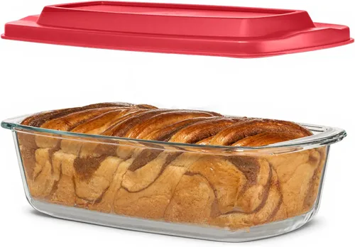 Miniatura 18 de Razab LARGE 7.6 Cups/1800 ML/1.9 Qt Glass Loaf Pan with Lids - Meatloaf Pan BPA free Airtight Lids Grip Handle Easy Carry, Microwave and Oven Safe