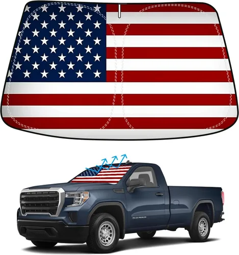 Miniatura 40 de BESTVIEW Protector Solar Para Parabrisas Compatible con GMC Sierra 1500 2500 3500 2019 2020 2021 2022 2023, Visor Solar Reflectivo Plegable
