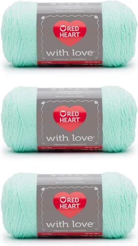 Miniatura 37 de Red Heart with Love Berry - Hilo rojo – Paquete de 3 unidades de 6.98 oz/7 onzas – Acrílico – 4 medianos (peinado) – 370 yardas – Tejido/ganchillo