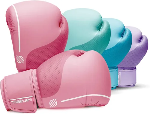 Miniatura 2 de Sanabul Guantes de Boxeo de Huevo de Pascua para Mujeres, Guantes Pro de Entrenamiento MMA Kickboxing Muay Thai, Guantes de Boxeo para Sparring