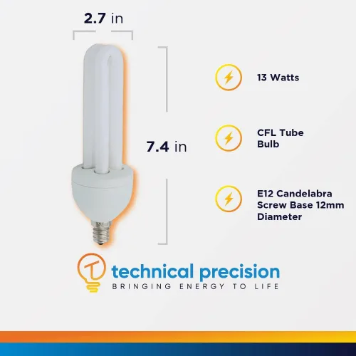 Miniatura 2 de Repuesto para bombilla de espejo Zadro de Technical Precision – FB13wr / FB13w para ZLD48, ZLP05, ZLP35, ZLW05, ZLW37 y otros – Luz de 13 W, 120 V