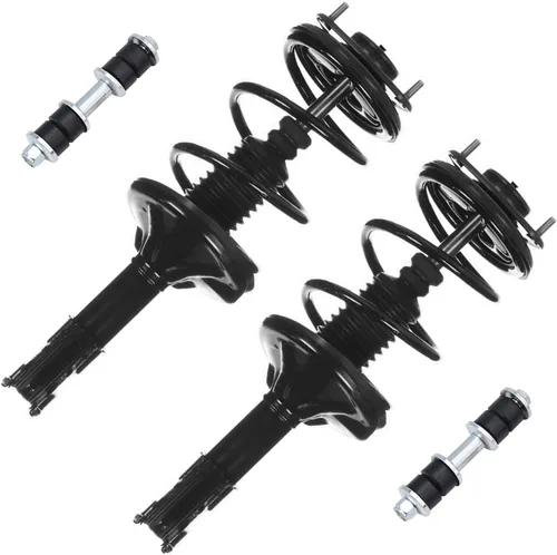 Miniatura 9 de Detroit Axle - Kit de 4 barras estabilizadoras delanteras para Ford F-150 2021 2022 2023 2024, 2 puntales con resorte helicoidal, 2 eslabones