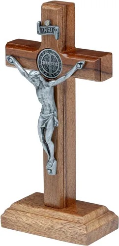 Miniatura 2 de Intercession Crucifijo de cruz de madera para pared y mesa (5 pulgadas - ónix)