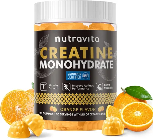 Miniatura 12 de Nutravita Certificado NSF Creatina Gomita - Gomitas de Monohidrato de Creatina para Hombres y Mujeres - 5g de Monohidrato de Creatina por Porción