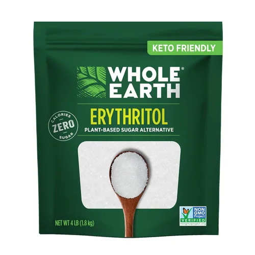 Whole Earth Sweetener Company Alternativa de azúcar cero calorías a base de plantas, 100% eritritol, 64 onzas.