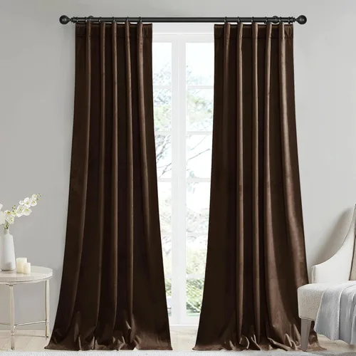 Miniatura 49 de StangH Cortinas de terciopelo súper suaves con pestaña trasera, cortinas azul marino para puerta corredera, decoración de lujo, cortinas opacas