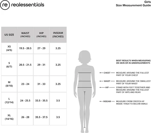Miniatura 6 de Real Essentials Paquete de 4 pantalones cortos deportivos de malla para niñas con bolsillos