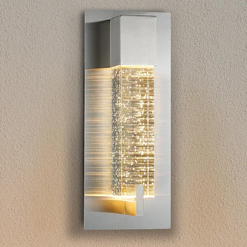Miniatura 13 de WOSHITU Aplique de pared LED: apliques modernos dorados de 19 pulgadas, iluminación de pared, 3000 K, lámparas de pared de cristal regulables