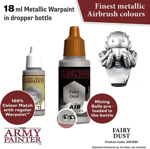 Miniatura 2 de The Army Painter Warpaint Air Metallics Fairy Dust - Pintura acrílica no tóxica a base de agua muy pigmentada para juegos de rol de mesa