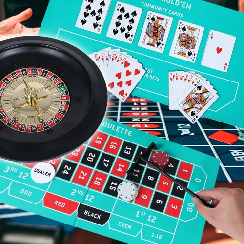 Miniatura 7 de GOTHINK Juego de Ruleta, incluye rueda de apuestas de 10 pulgadas, 200 fichas, rastrillo, 2 bolas y póker Texas Hold'em, perfecto para fiestas