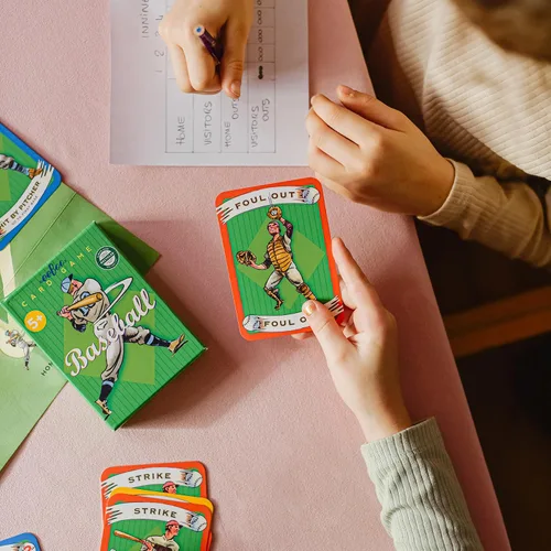 Miniatura 5 de eeBoo: Juego de cartas y juego de béisbol, 36 cartas de acción con campo plegable, desarrolla el pensamiento estratégico, para edades de 5 años