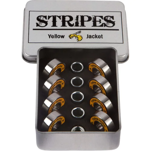 Yellow Jacket - Rodamientos premium para patineta de alta calidad, rodamientos profesionales para longboard, 608, ABEC 9, arandelas y espaciadores,