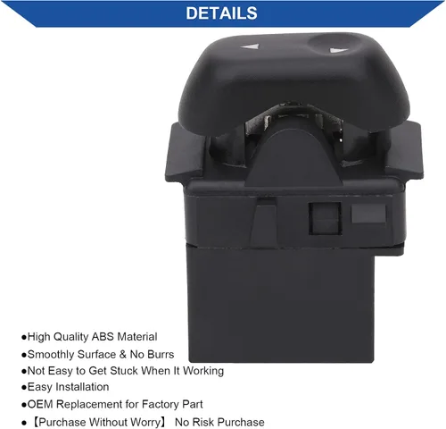 Miniatura 6 de Obaee Botón de interruptor de elevalunas eléctrico delantero y trasero del lado del pasajero compatible con Ford Crown Victoria F150 Expedition