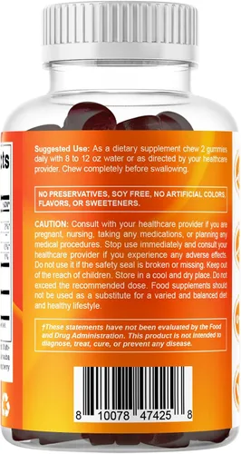 Miniatura 9 de Vitamatic 2 Paquetes de Gomitas de Semillas de Calabaza Sin Azúcar - 3000 mg Equivalentes Por Porción (de Extracto 20:1 y 10:1 de 200 mg) - Hechas