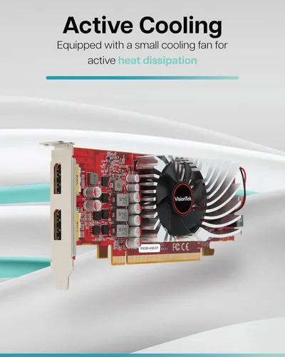Miniatura 3 de VISIONTEK Tarjeta gráfica AMD Radeon RX 550 SFF con ventilador único de 4 GB GDDR5 PCIE 3.0