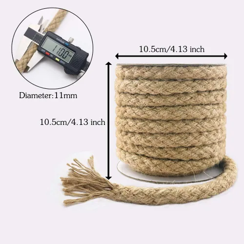 Miniatura 5 de Tenn Well Cuerda trenzada de yute, 25 pies y 0.433 in de grosor para manualidades, arañazos de gatos, jardinería, agrupación, decoración de granja