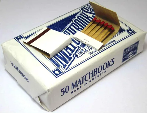 Miniatura 2 de D.D. Bean & Sons 50 Fósforos blancos lisos para bodas cumpleaños al por mayor hechas en América