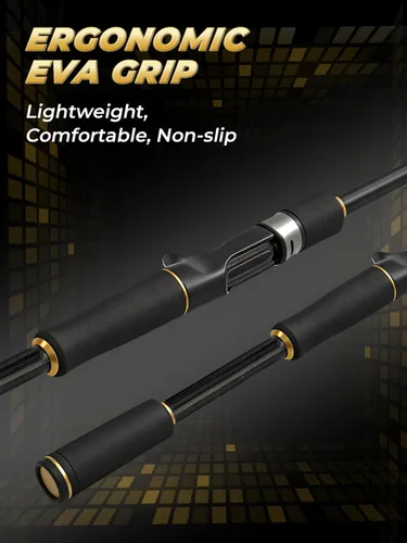 Miniatura 4 de Jenseits Travel Fishing Rod, Telescopic & 4-Piece Portable 24T Carbon Fiber Rod, Stainless Steel Guides w/Ceramic Inserts, Fast Action, Medium to