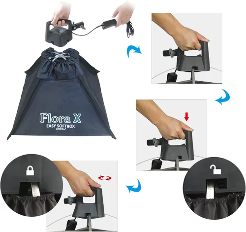 Miniatura 5 de LINCO Lincostore Fotografía Continua Video Studio 3 Softbox Boom Stand Digital Video Hair Lighting AM170 W/12 Bombilla