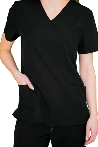 Miniatura 3 de Green Town Women's Medical Nursing Mock Wrap Scrub Top GT Performance
