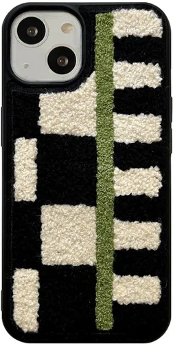 Miniatura 23 de Funda de briquetas linda y esponjosa para iPhone 14, 6.1 pulgadas (negro)