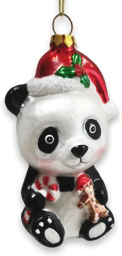 Miniatura 19 de Adorable adorno de gato atigrado con sombrero de Papá Noel, decoraciones navideñas perfectas para los amantes de los gatos, cristal hecho a mano