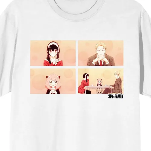 Miniatura 2 de Spy x Family Forger Family Pictures - Camiseta blanca de manga corta con cuello redondo para mujer
