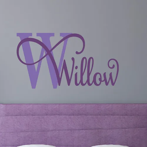 Miniatura 2 de Calcomanía de pared con nombre personalizado, para habitación de niñas, habitación de niños, calcomanía de pared con nombre personalizado