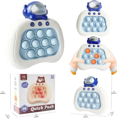 Miniatura 5 de Intoypad Pop The Target! Máquina de juego de mano de empuje de velocidad: un divertido juego multijugador para la familia. Juguete sensorial Fidget