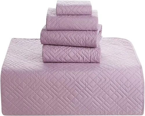 Miniatura 4 de Clara Clark Quilts Tamaño Twin - Juego de Cubrecama Colcha para Todas las Estaciones, Tejido Pinsonic Juego de Ropa de Cama Ligera - Juego