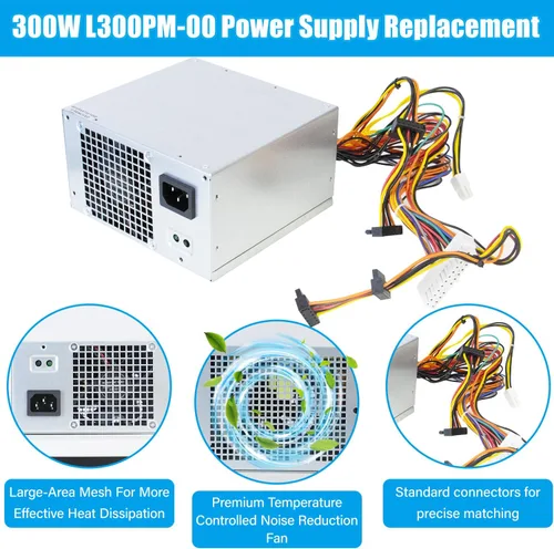 Miniatura 2 de YEECHUN Reemplazo de fuente de alimentación L300PM-00 de 300 W mejorada para fuente de alimentación Dell 3847 MT/PS-6301-06D G9MTY 0G9MTY L300PM-00