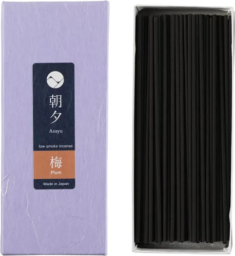 Miniatura 14 de Asayu Japan Varitas de incienso con bajo humo para meditación matutina o nocturna, relax o yoga, hecho en Japón 1.41 oz - Jardín Zen japonés