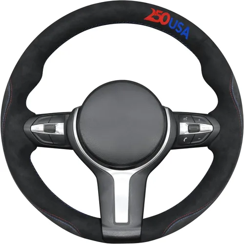 Miniatura 34 de MEWANT - Funda para volante de automóvil cosida a mano de Athsuede para BMW F87 M2 F80 M3 F82 M4 M5 F12 F13 M6 F85 X2 X5 M F86 X6 M F33 F30 M