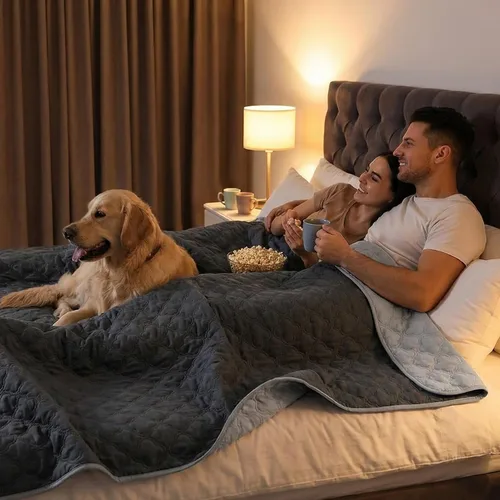 Miniatura 3 de FunFurry Manta impermeable para perro, funda de sofá lavable para perros, funda reversible para cama de perro