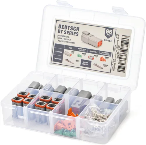 Miniatura 10 de IWISS Deutsch Kit de conectores DT en configuraciones de 2, 3, 4, 6, 8 y 12 pines, contactos estampados tamaño 16, conectores eléctricos