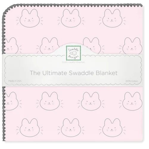 Miniatura 10 de SwaddleDesigns Ultimate Winter Swaddle, manta de recepción XL, hecha en Estados Unidos, franela de algodón premium, elefante y pollitos amarillos